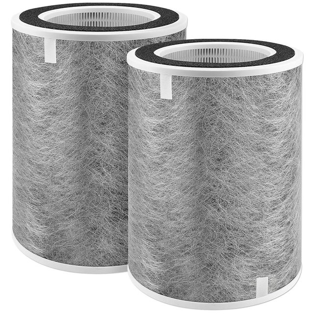 Senowi 2 PCS True HEPA HP201 HP202 Replacement Filter Compatible with Shark HP200 HP300 Series HP201 HP202 HP301 HP302 UA205 HC501 HC502 Air Purifier MAX, Compare to Part # HE2FKBAS, HE2FKBASMB