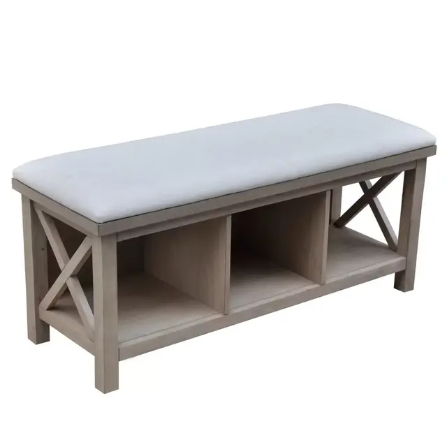 Bee & Willow™ Crossey Entryway Bench in Light Natural