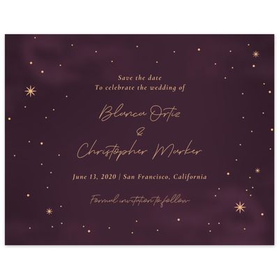 Purple Wedding Digital Save the Date - Splendor Landscape