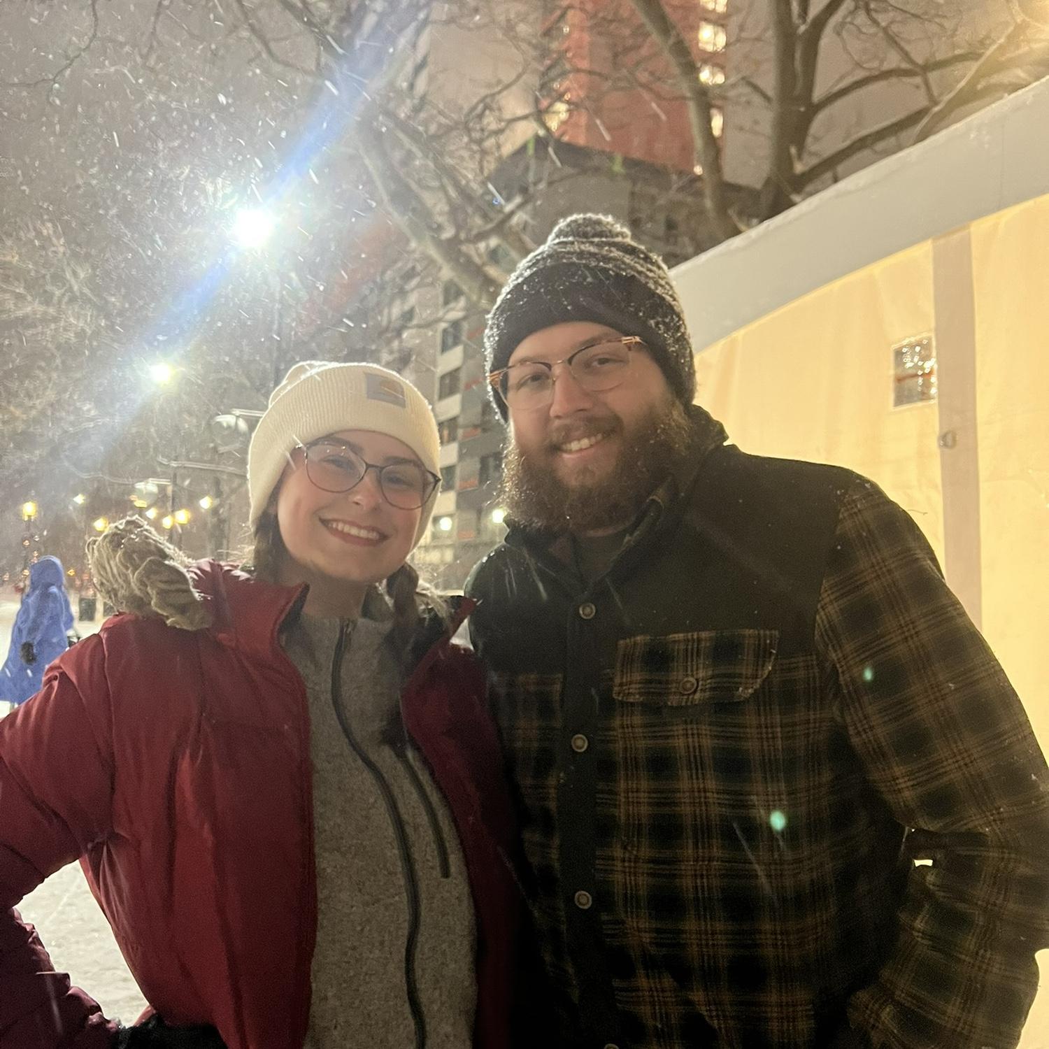 Ice skating at ROC holiday village!