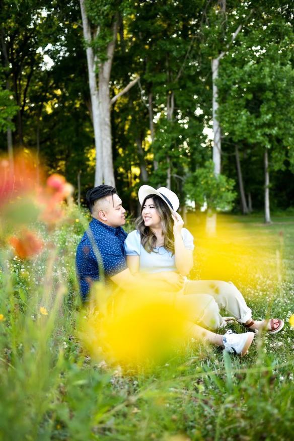 Engagement pictures at SweetHaven Lavender of Williamsburg