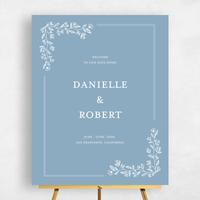Blue Wedding Sign - Kalispell Portrait