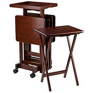 Winsome Oversize Snack Table Set, Walnut