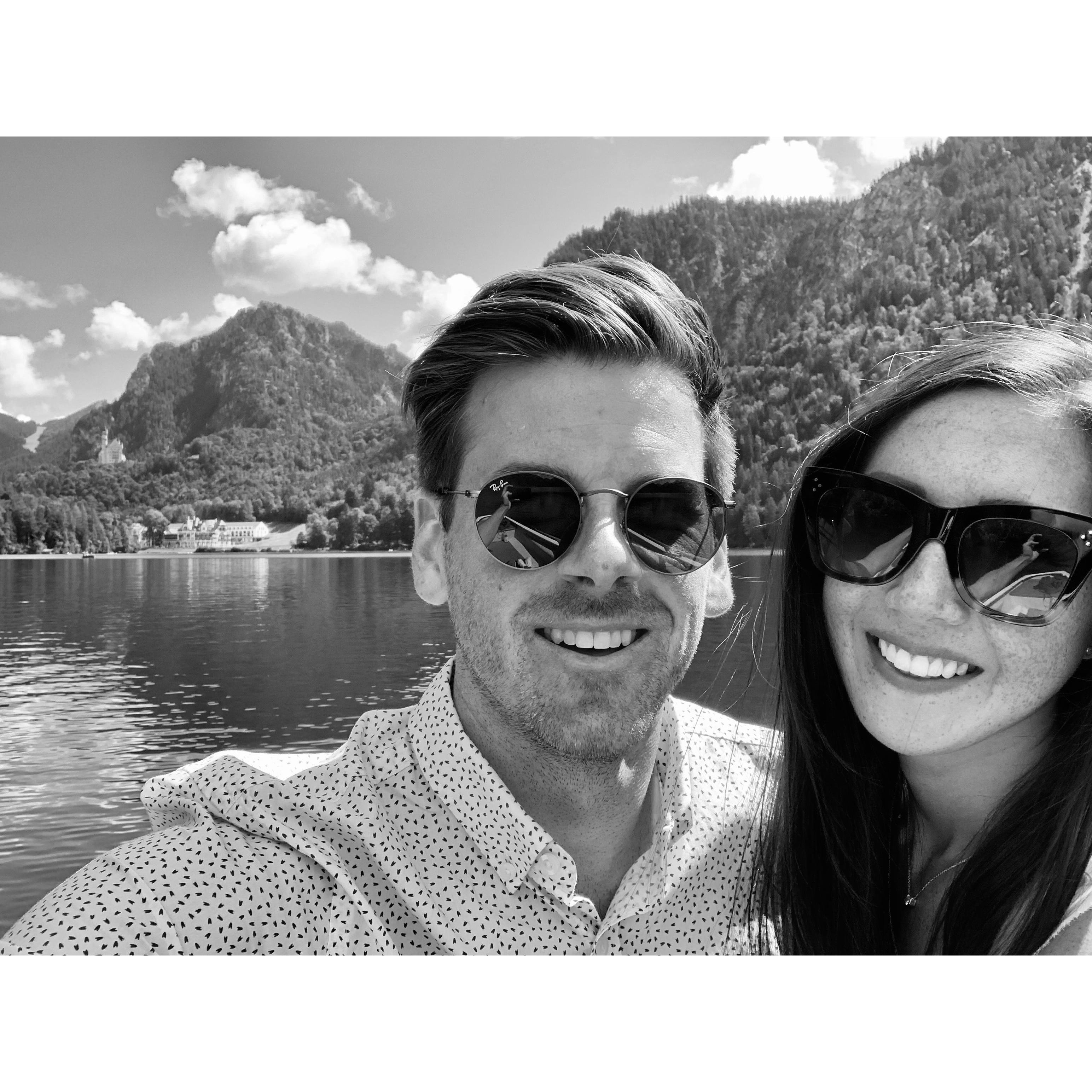 Visiting Wesley's motherland, Germany. He rowed me around the cutest lake and if you squint real hard you can see Cinderella's castle behind us (or at least the one it was modeled after).
