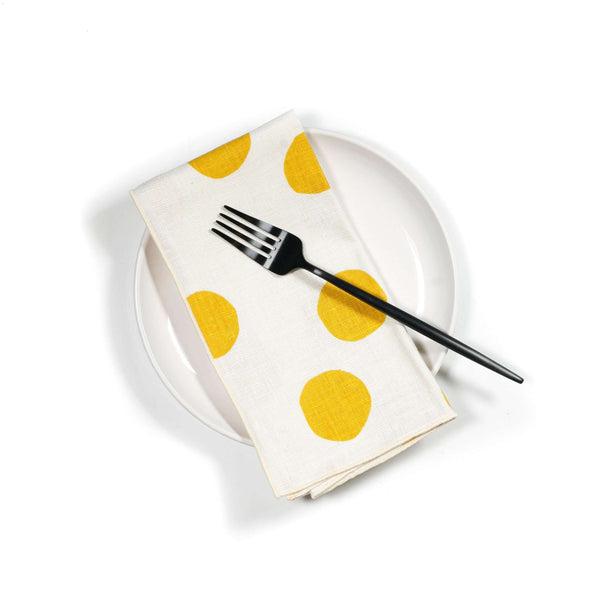 'Scatter' Cloth Dinner Napkins, Sunshine - Set of 2