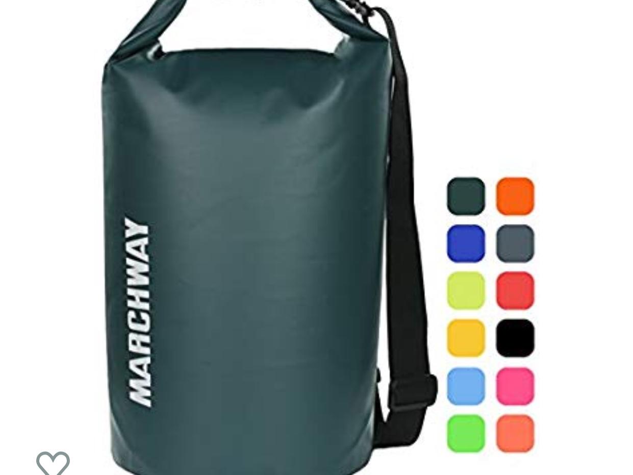 MARCHWAY Floating Waterproof Dry Bag 20L in Blackish Green