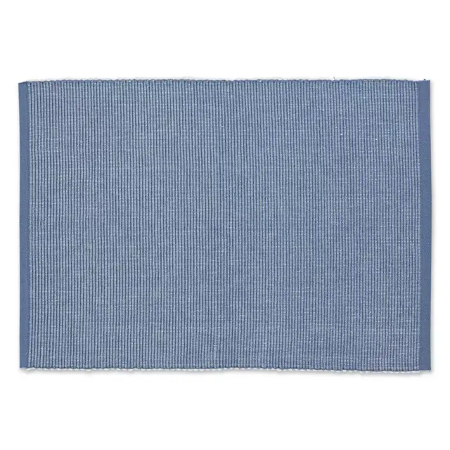 DII® 2-Tone Ribbed Placemats in Stonewash Blue (Set of 6)