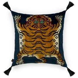 SABER Large Velvet Cushion - Midnight