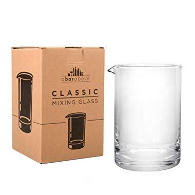 A Bar Above Mixing Glass for Stirred Cocktails (Classic Style) Seamless, Thick & Durable mixing glass for Craft Bars & Professional Bartenders
