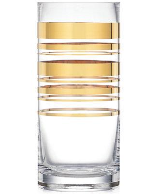 Hampton Street Gold Striped Vase