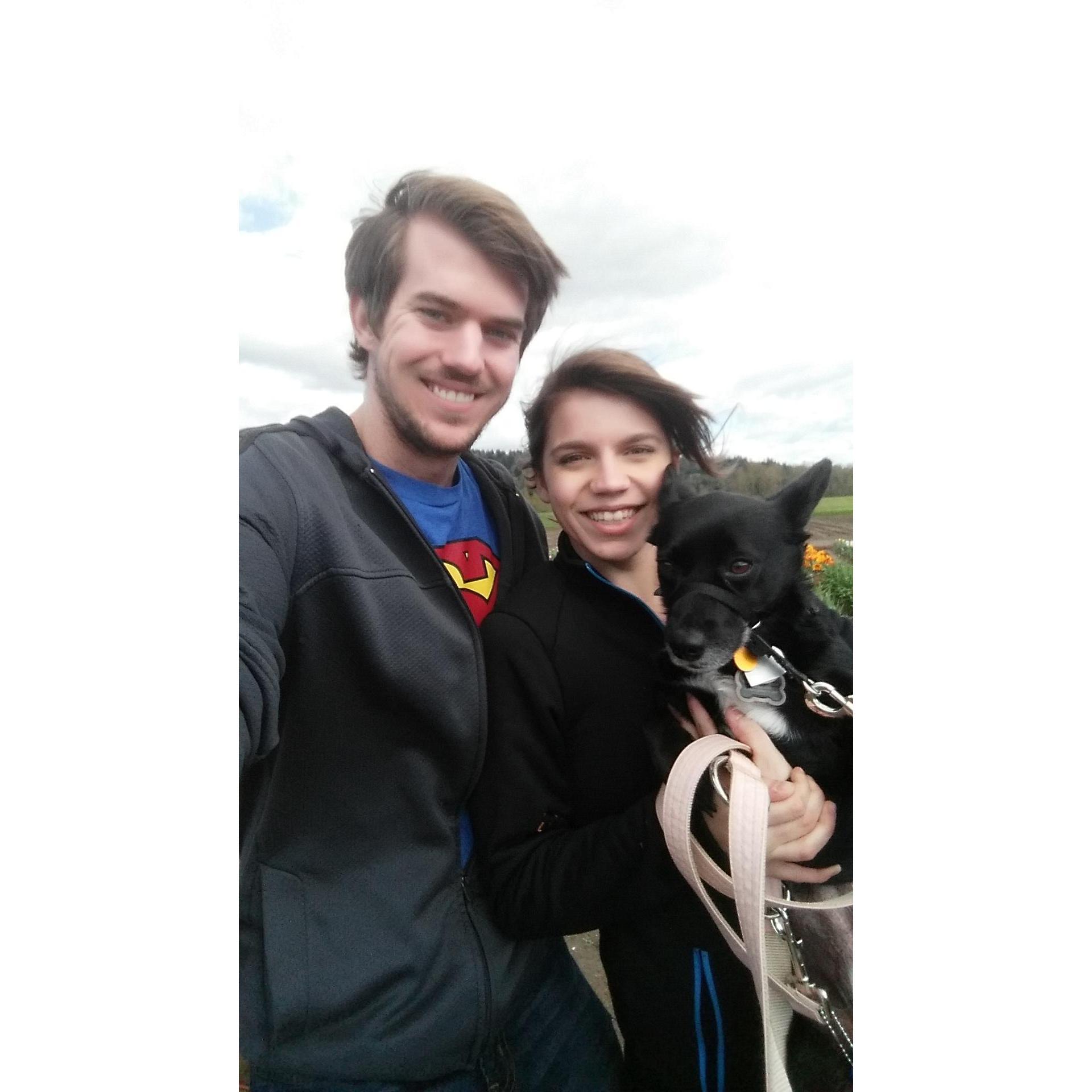 Michael and I took Carrie to a tulip farm in Woodland, WA. April 2016