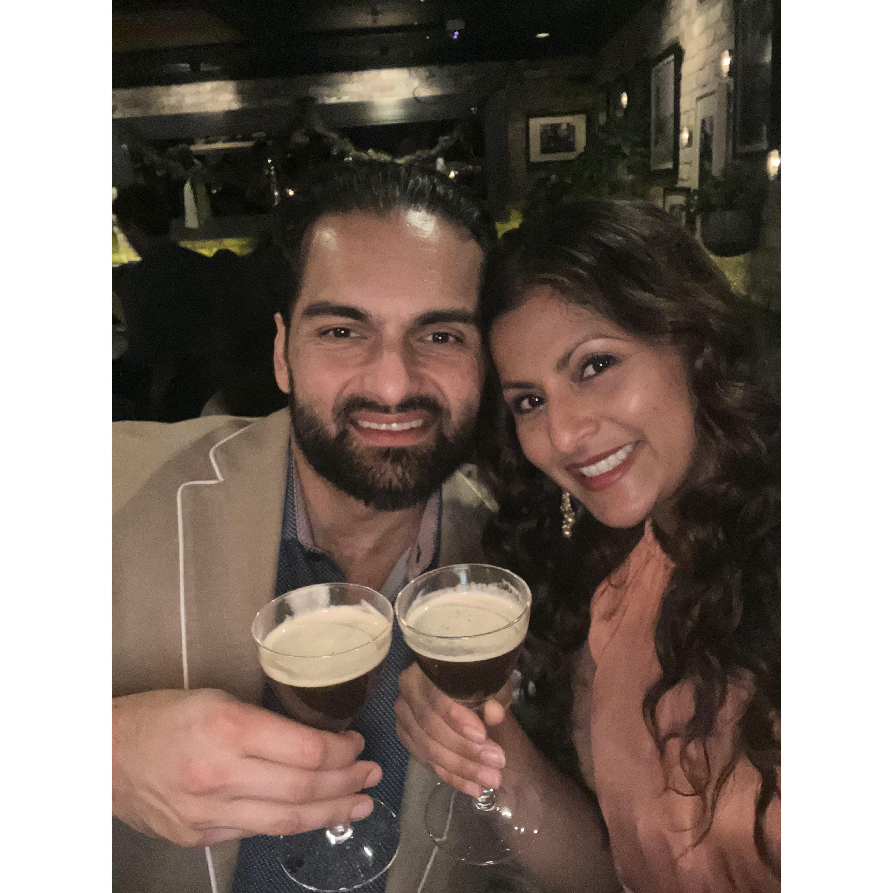 Espresso Martinis when we actually drank coffee...