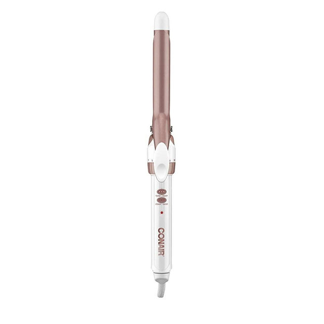 Conair Double Ceramic 3/4-Inch Curling Iron, White, Rose Gold