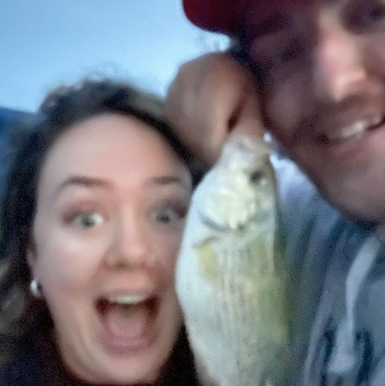 Fishing off the dock on Elk Lake, July 2023