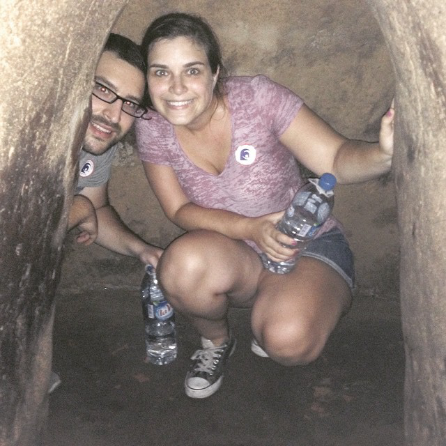 Crawling through the Cu Chi Tunnels, Vietnam