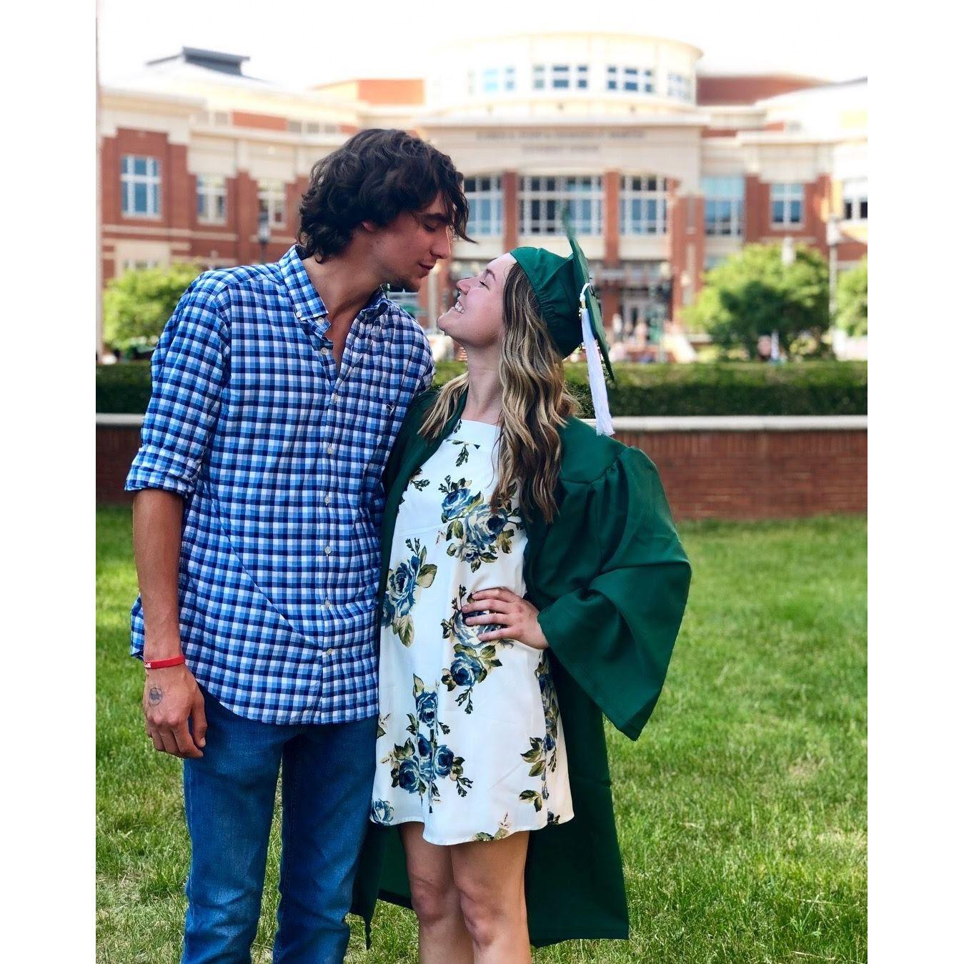 Shelby graduated from UNC Charlotte, but Kenan's hair is the real winner here.