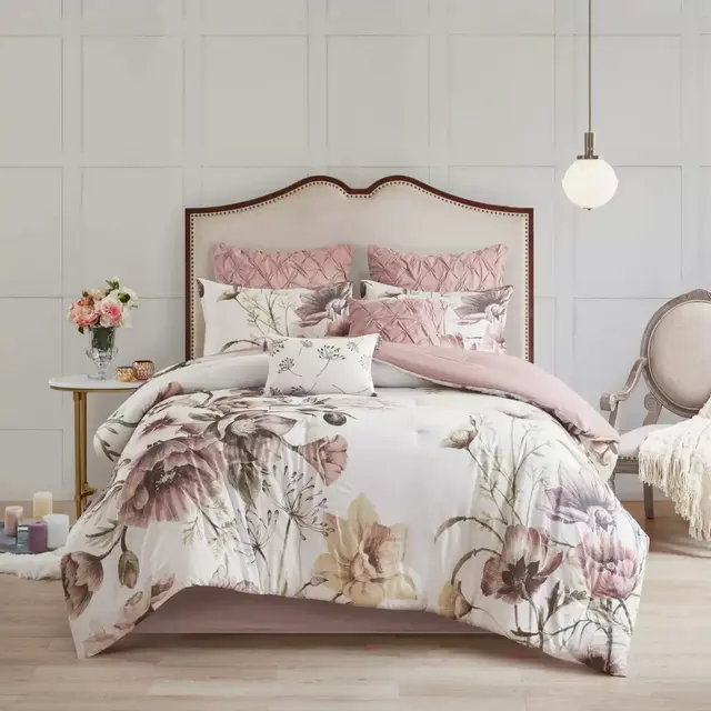 Madison Park Cassandra Queen Comforter Set in Blush