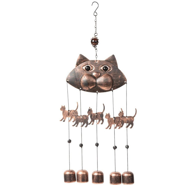 VP Home 20" H Fancy Cat Wind Chimes for Outside Unique Cat Memorial Windchime for Outdoor Decoration and Garden Decor Cat Chimes are for Women, Mom, Grandma, Unisex