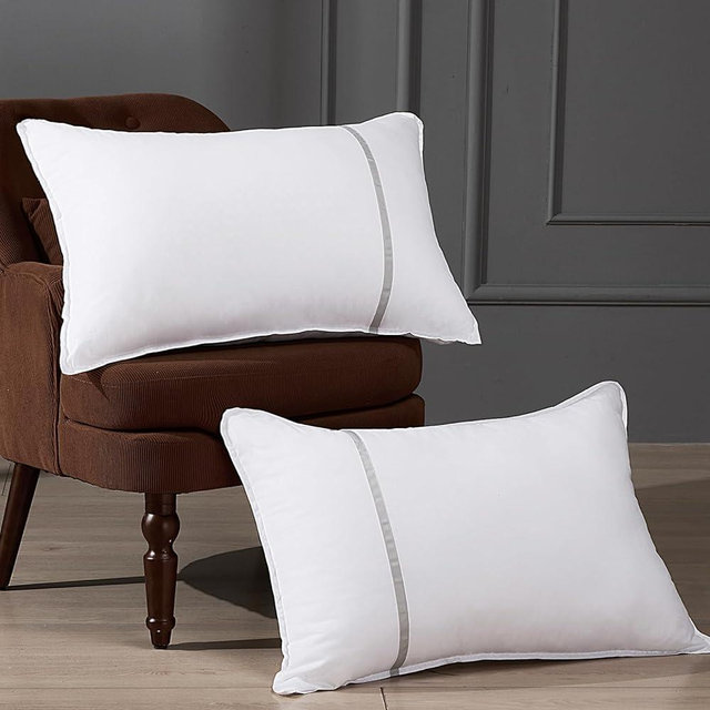 MUFEW Bed Pillows Standard Size Set of 2, Firm Hotel Pillows for Sleeping, Cooling Pillows for Side & Back Sleepers, Down Alternative Filling, 20 x 26 Inches