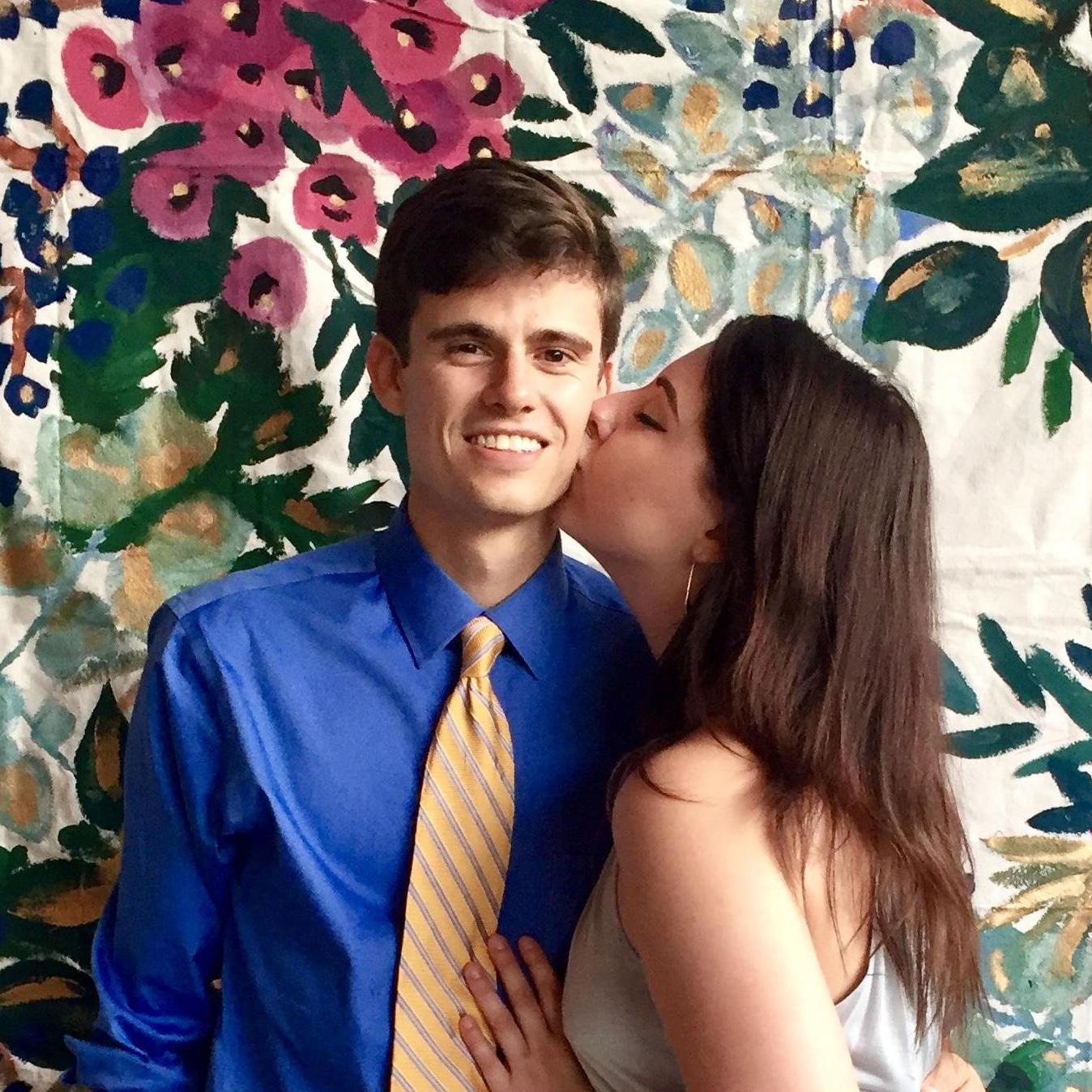 At Hampton and Courtney Watts's wedding in Savannah. Courtney is now one of Hannah's bridesmaids!