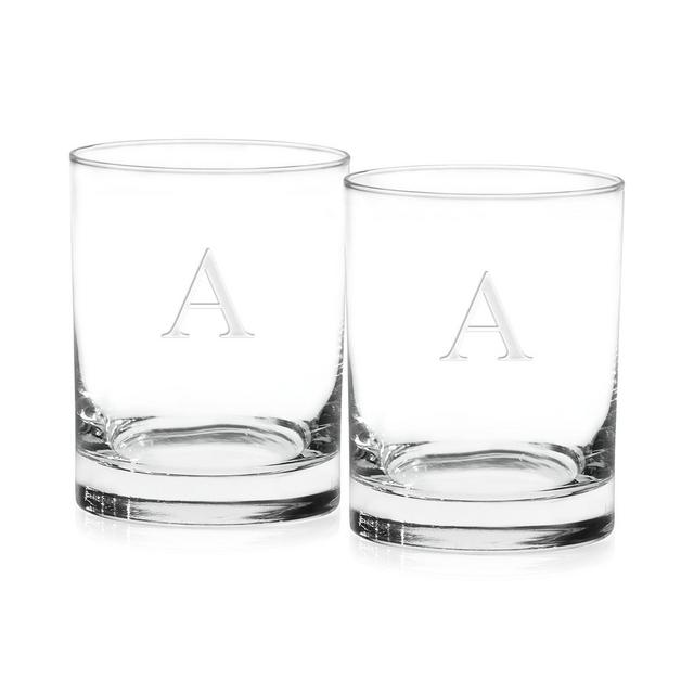 Monogram Double Old Fashioned Glasses, Set of 2