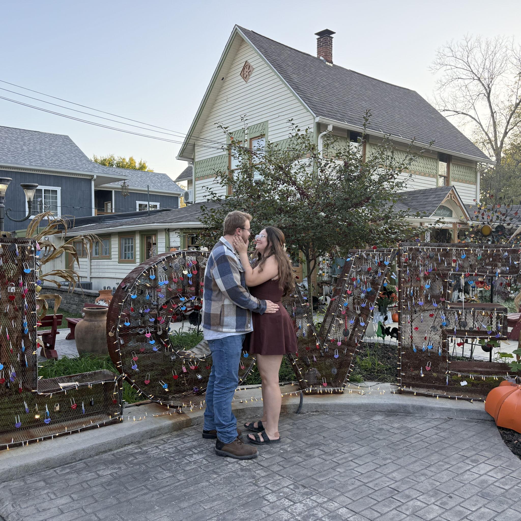 out for dinner after the proposal