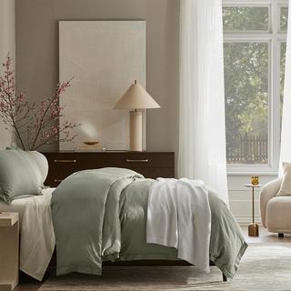 Signature Hemmed Organic 3-Piece Duvet Set