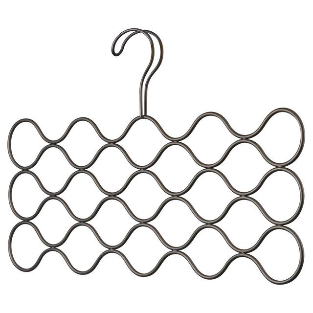 InterDesign® Classico 23-Loop Wave Scarf Holder in Bronze