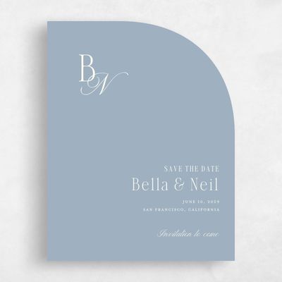 Blue Wedding Save the Date - Roscana Portrait