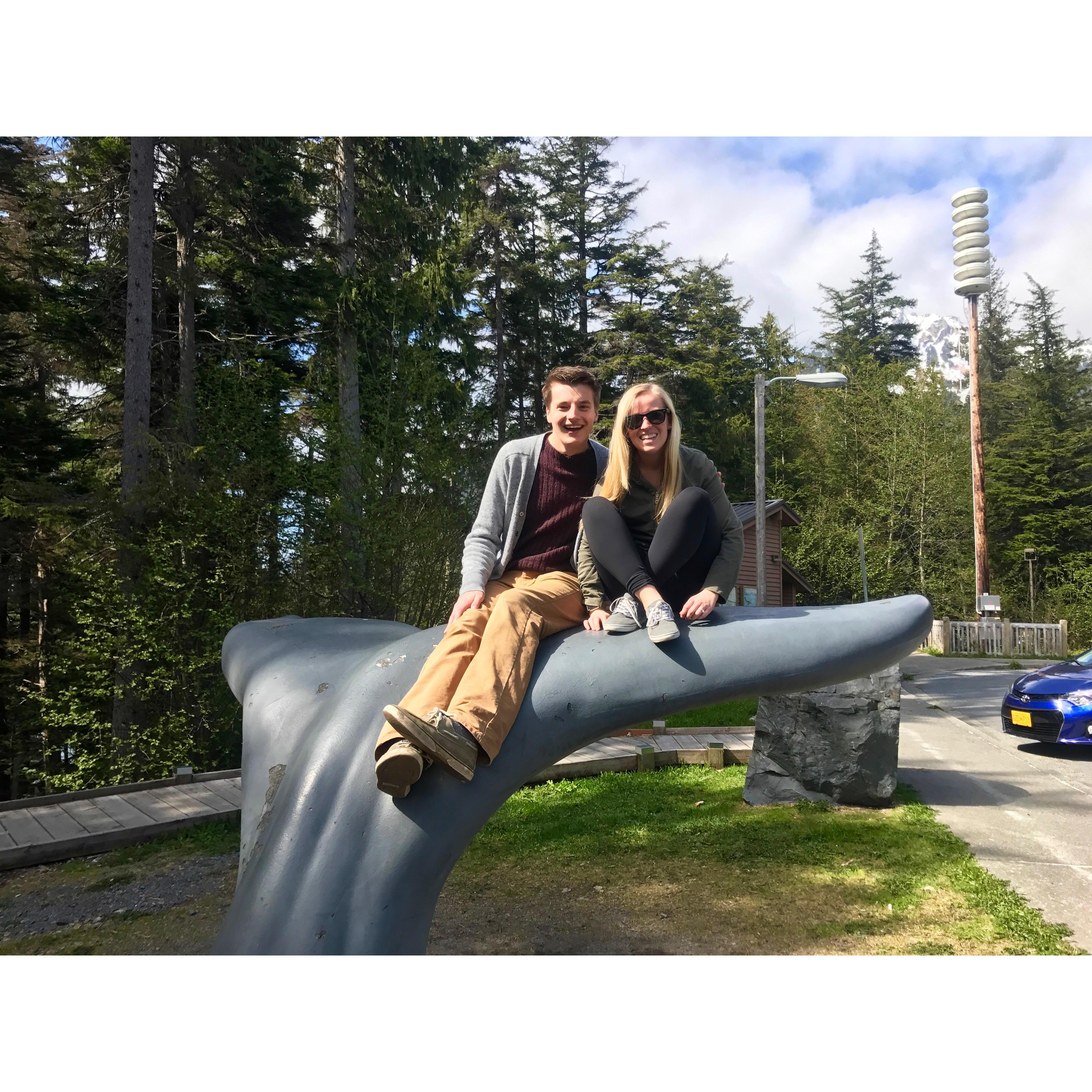 Andrew's birthday getaway to Sitka, Alaska exploring whale park - my favorite from when I was a child