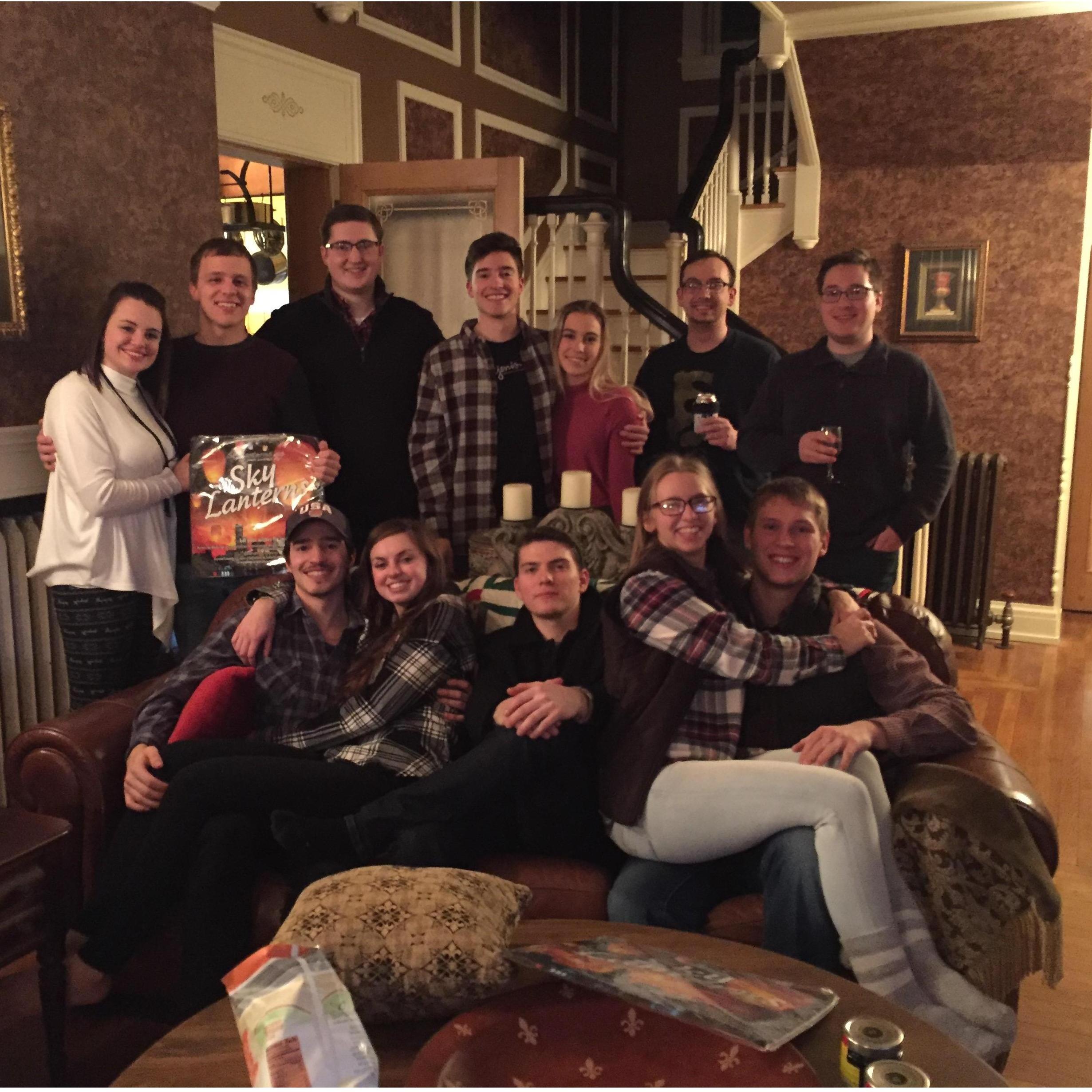 We had a great time with friends on our first New Year's Eve together!