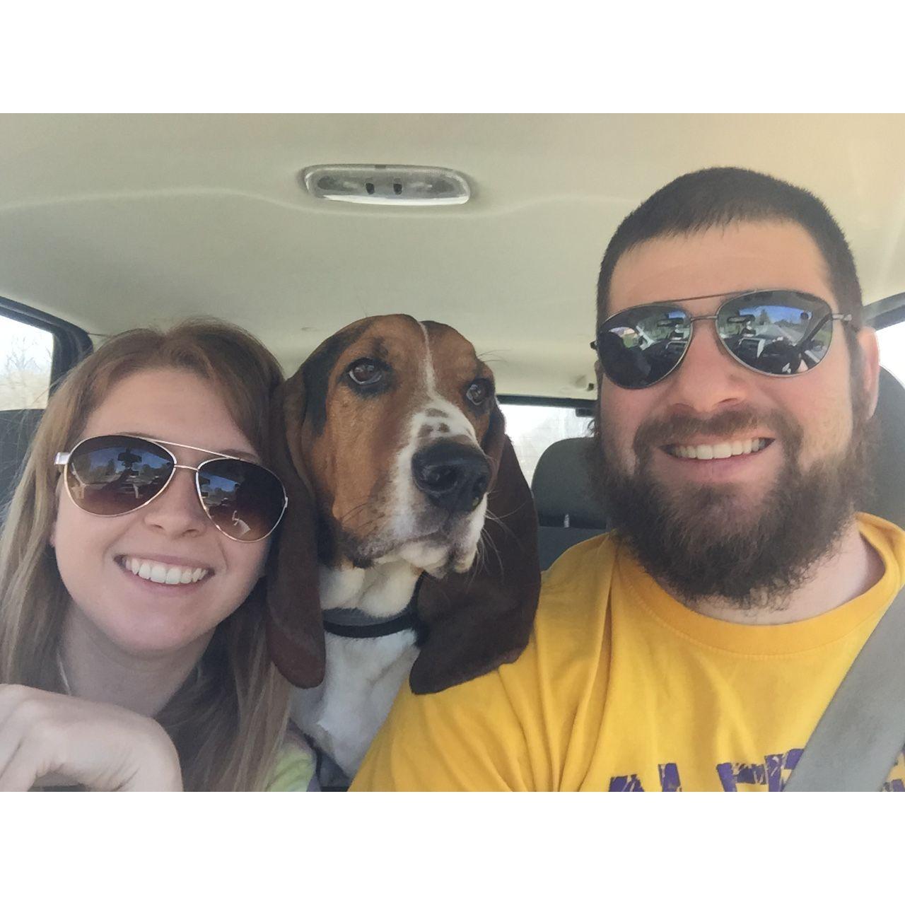 Riding with our "furry child" Colt