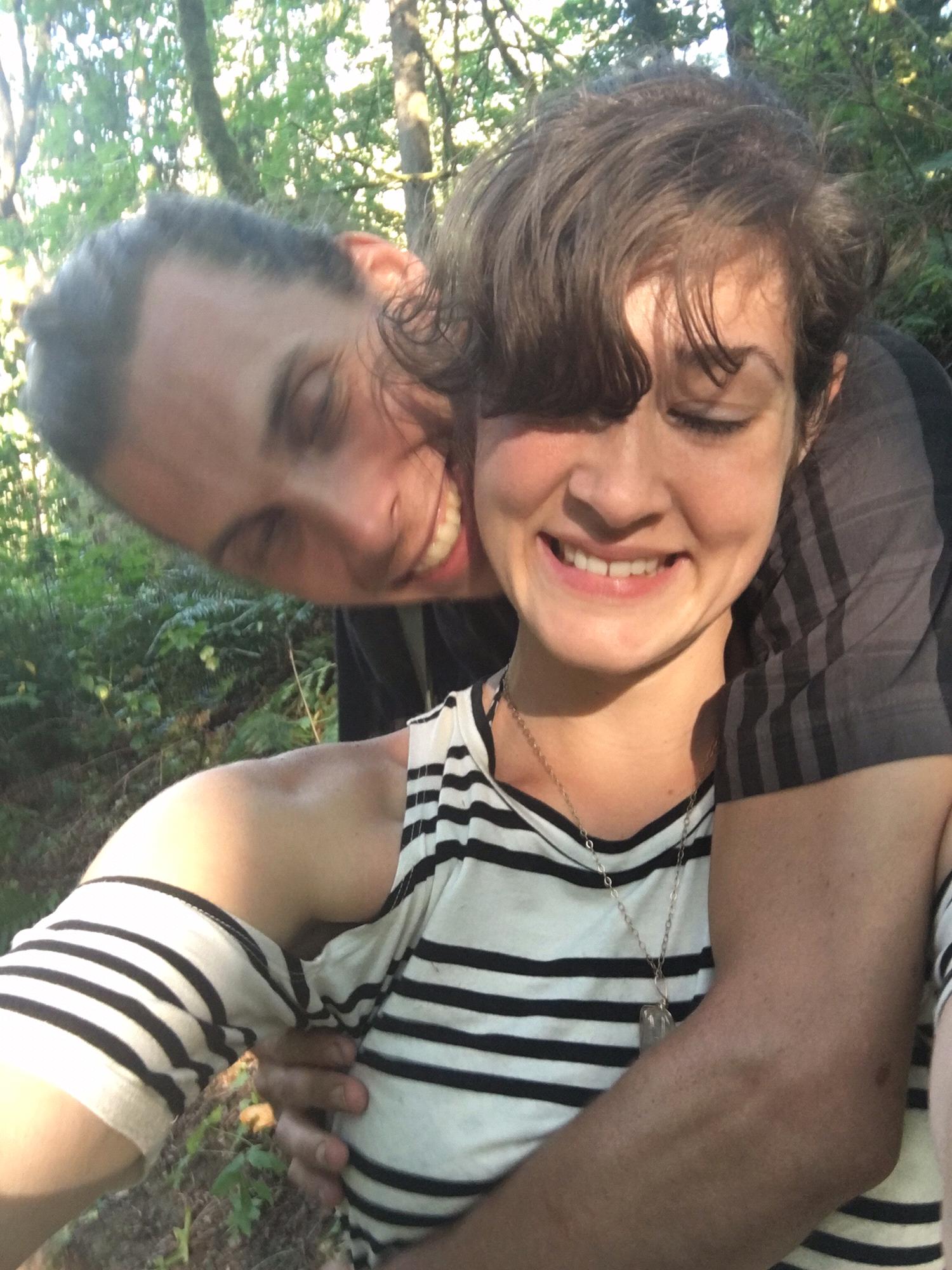 Visiting the rope swing in the neighborhood woods where Seth grew up playing. 2016