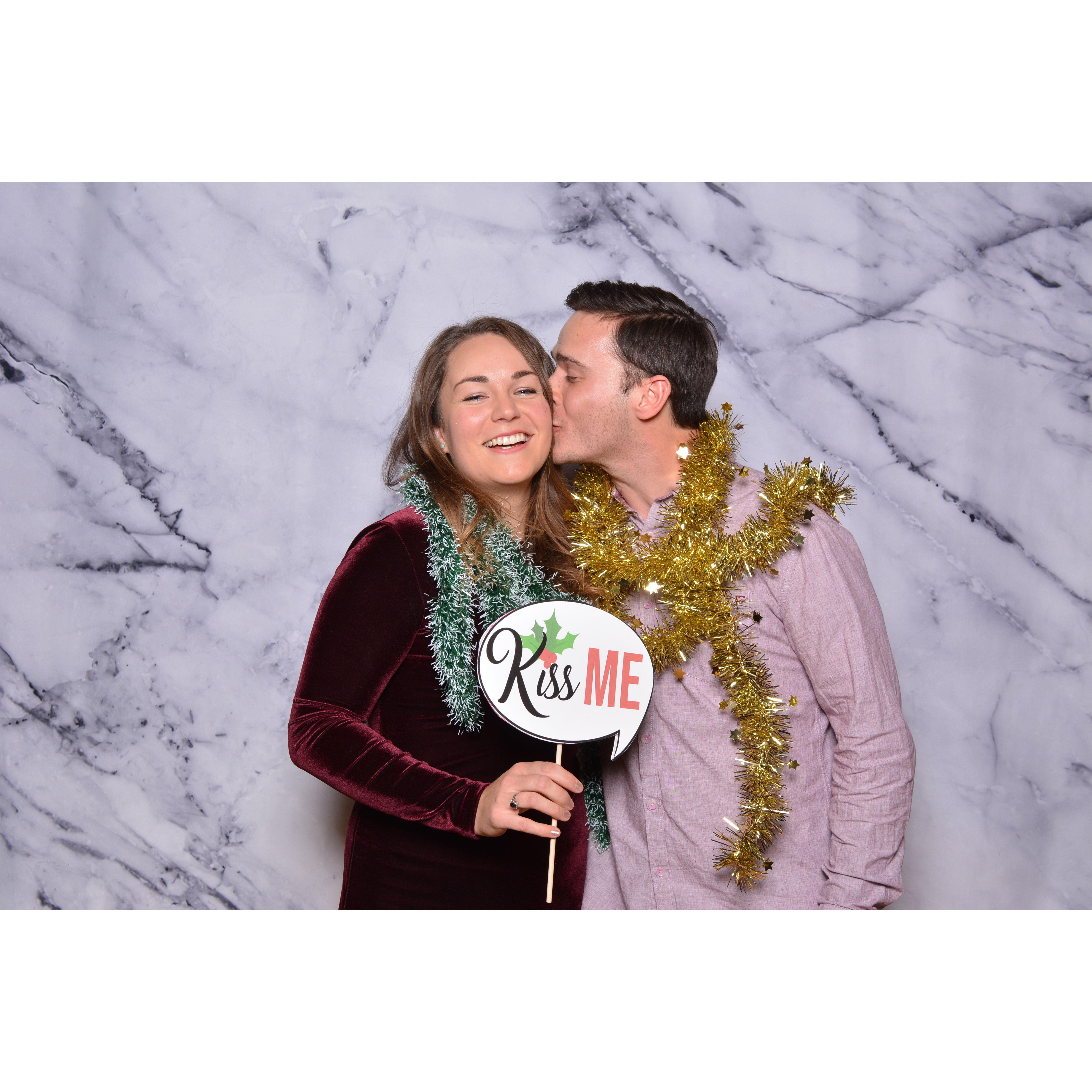 Photobooth during a holiday work party for Long Beach Lodge when Marianne worked there.