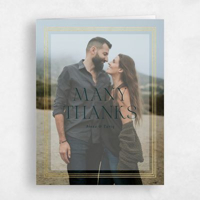 Dark Emerald, Green Wedding Thank You - Teagan Photo Foil