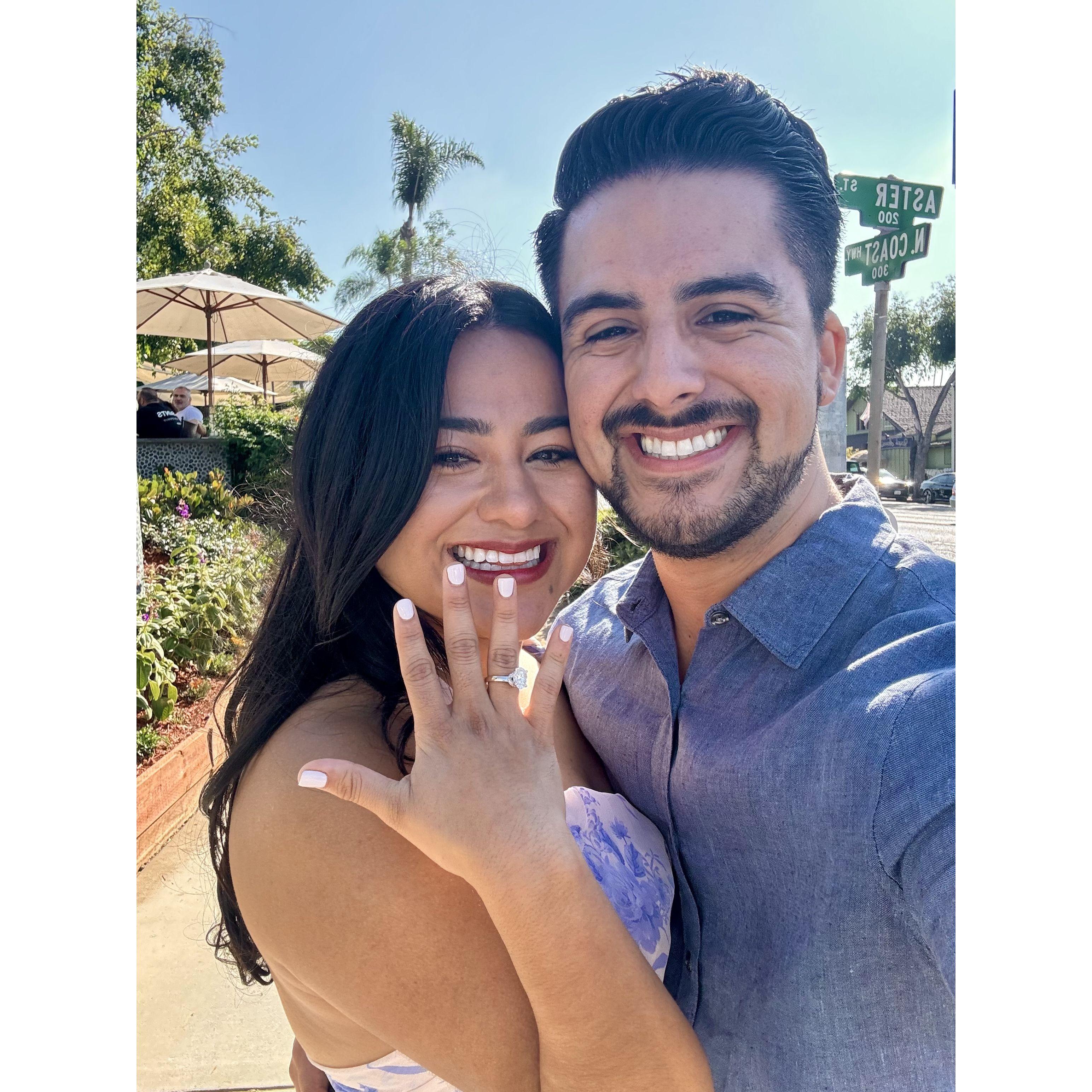 Our first picture as newly engaged!