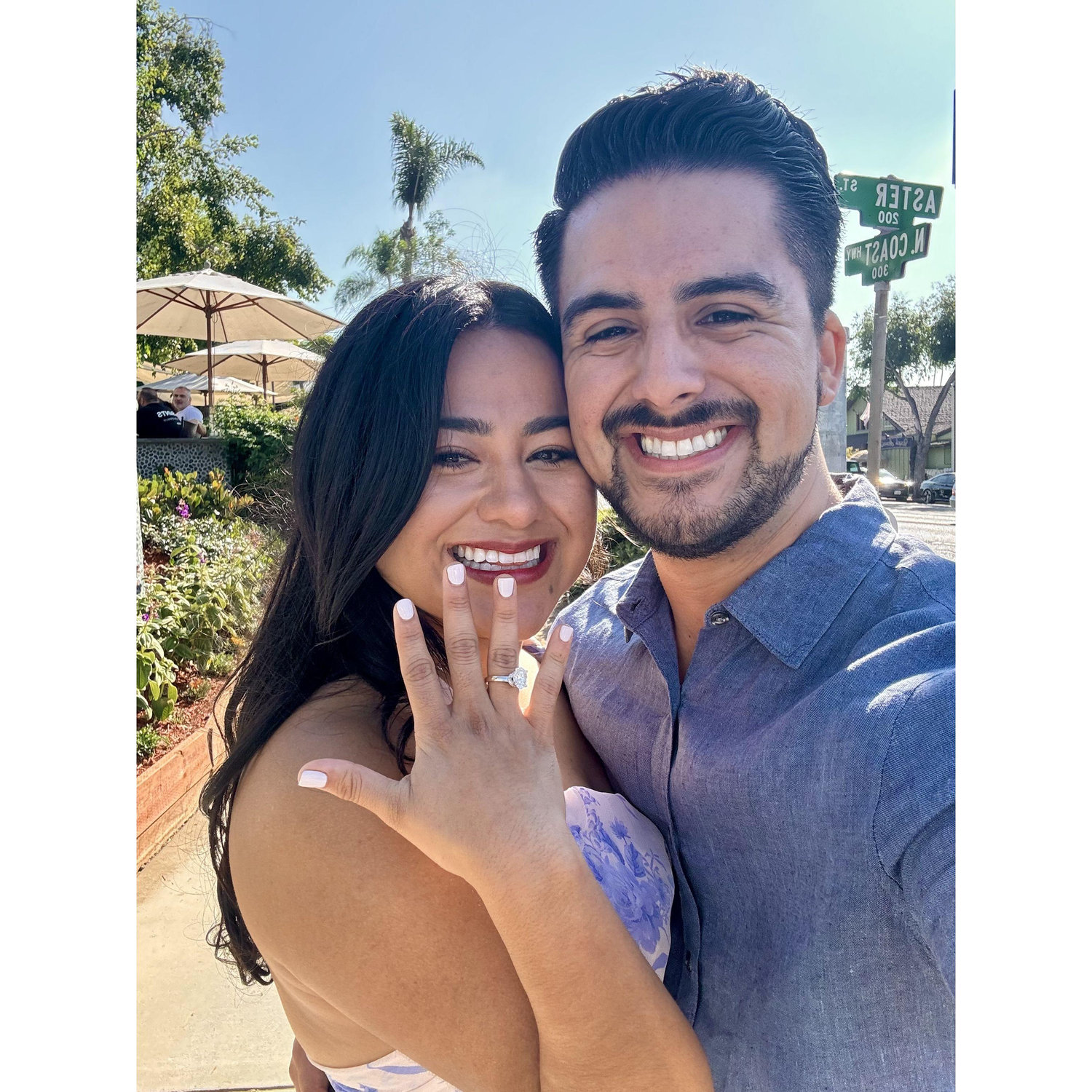 Our first picture as newly engaged!