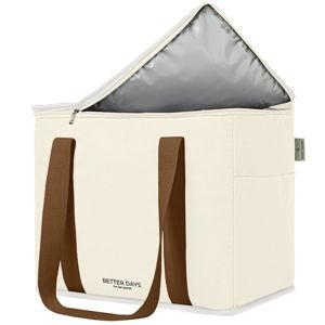 Reusable Insulated Grocery Bag - (Cream Brown)
