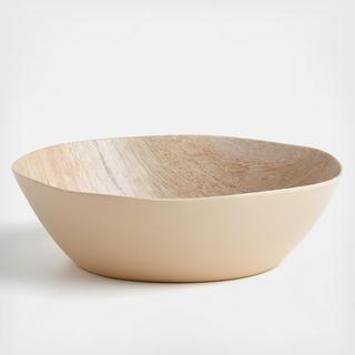 Faux Bois Melamine Serving Bowl