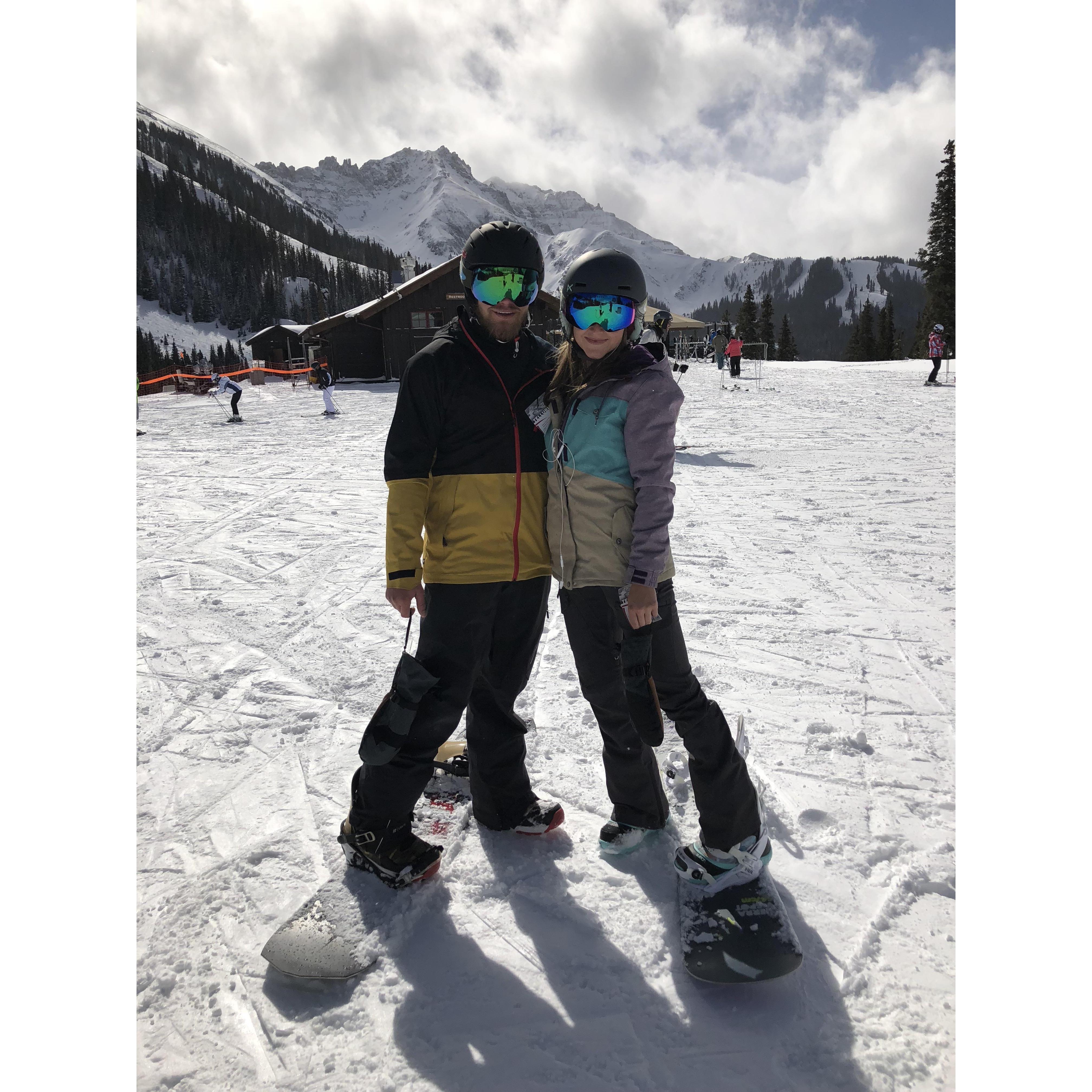 Snowboarding in Telluride February 2018