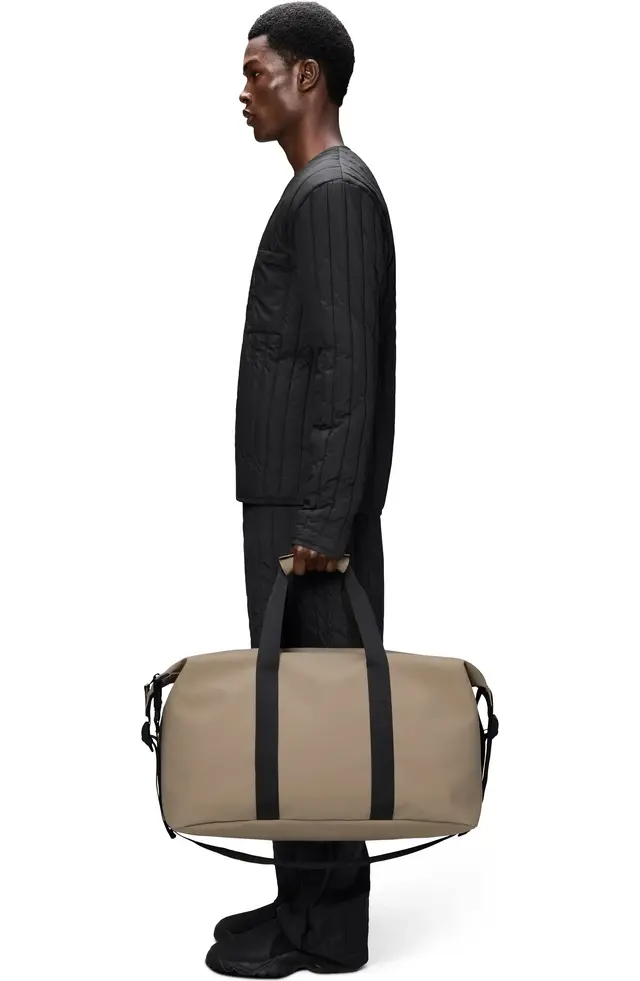 Rains Hilo Waterproof Weekend Bag in Beige