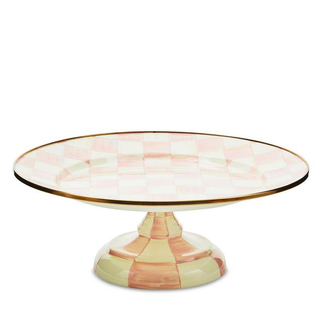 Mackenzie-Childs Rosy Check® Small Pedestal Platter