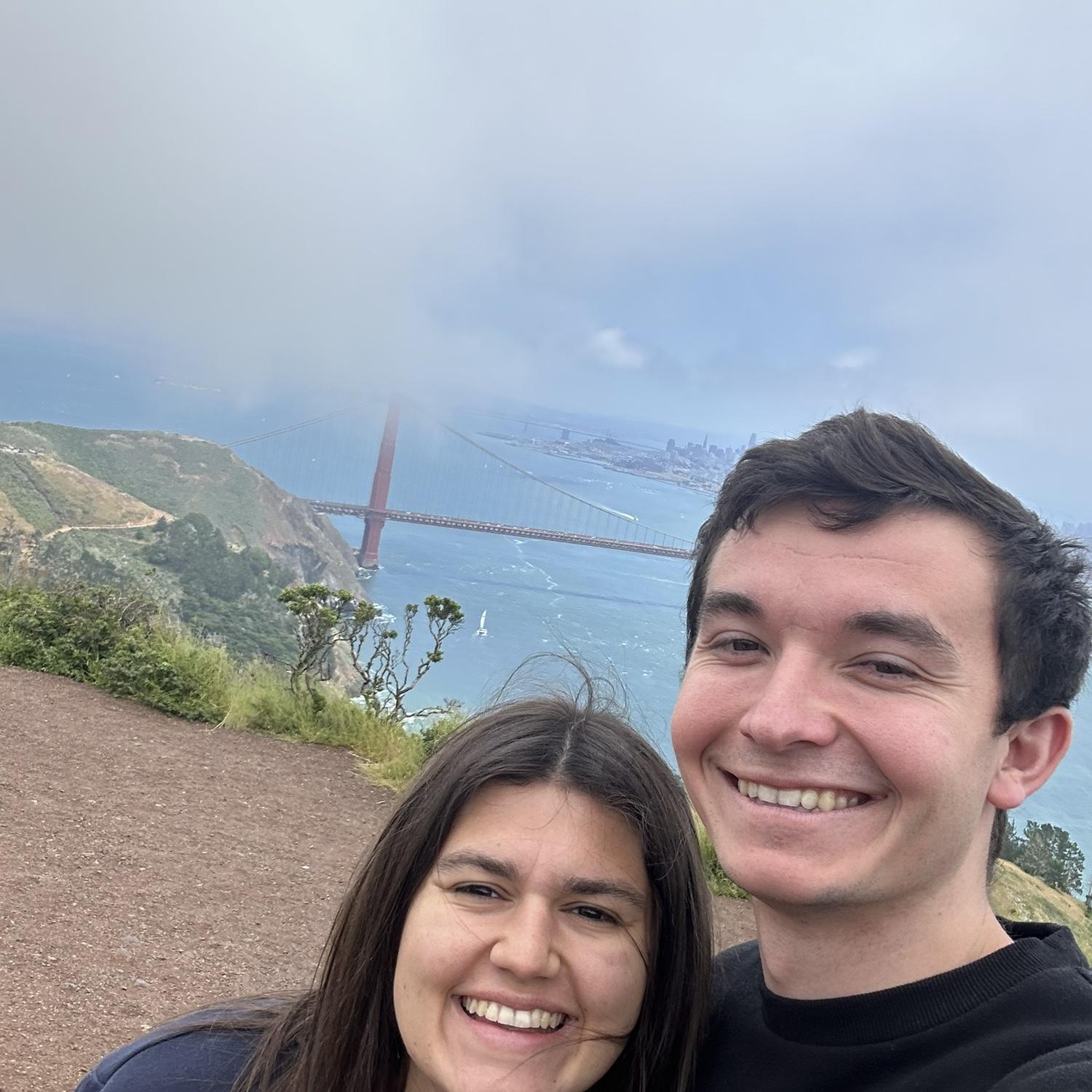Date to the Marin Headlands. This was the first time that Phoebe had ever seen the Golden Gate Bridge.