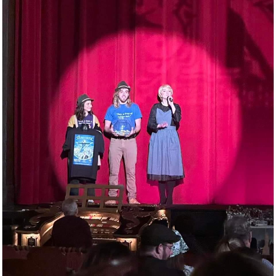 On stage at the Redford Theater
