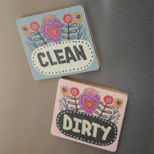Double-sided Dishwasher Magnet - Heart