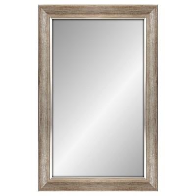 Product description page - Rectangle Decorative Wall Mirror White Finish with Silver Trim - Threshold™