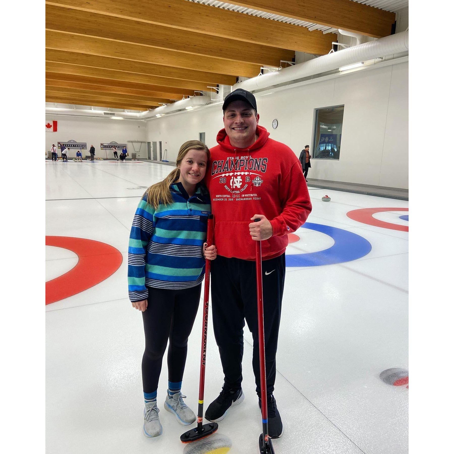 We love trying out knew things! Curling doubles Winter Olympics 2026