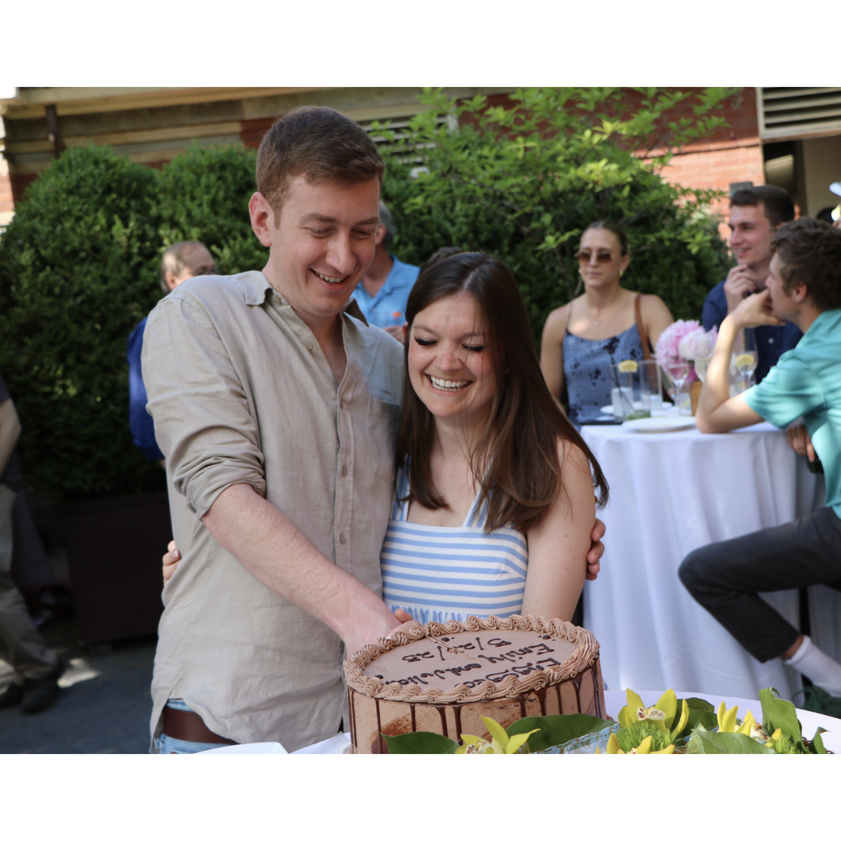 Julian organized a surprise engagement party at Tavern on the Green <3 <3