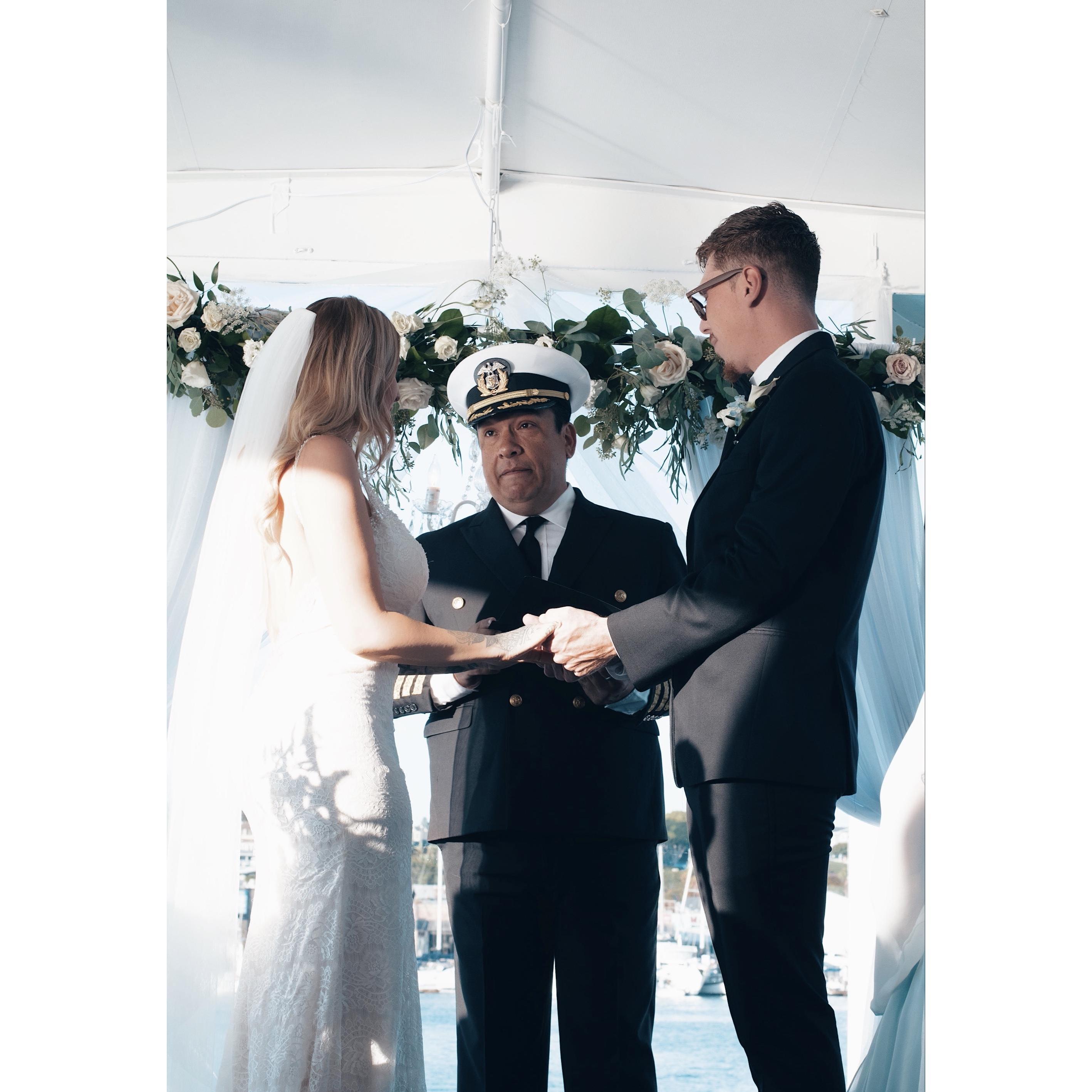 As we say our "I do's" with Captain Fernandez.