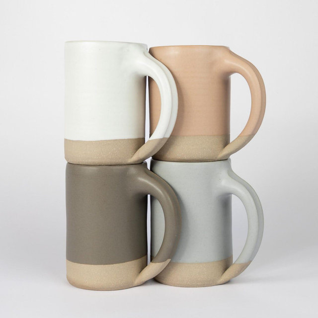 Handmade Ceramic Mug, Ceramic Mug, Neutral Pottery Mug, Neutral Modern Handmade Mug, Modern Ceramic Pottery, Minimal Mug, Coffee Mug Gift